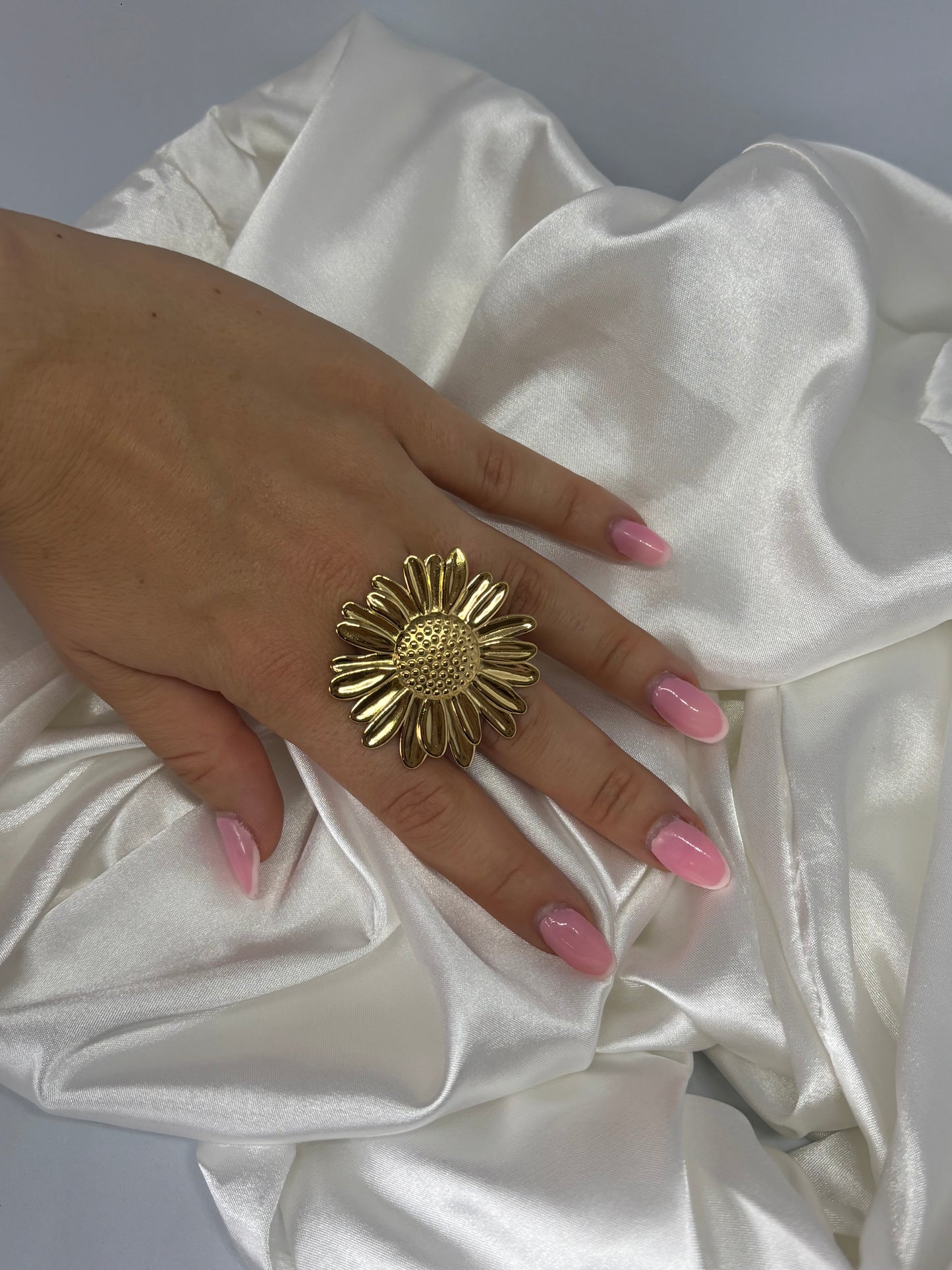 Grosse bague tournesol