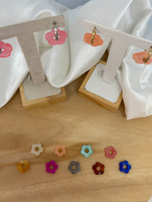 Boucles d'oreilles fleur interchangeables