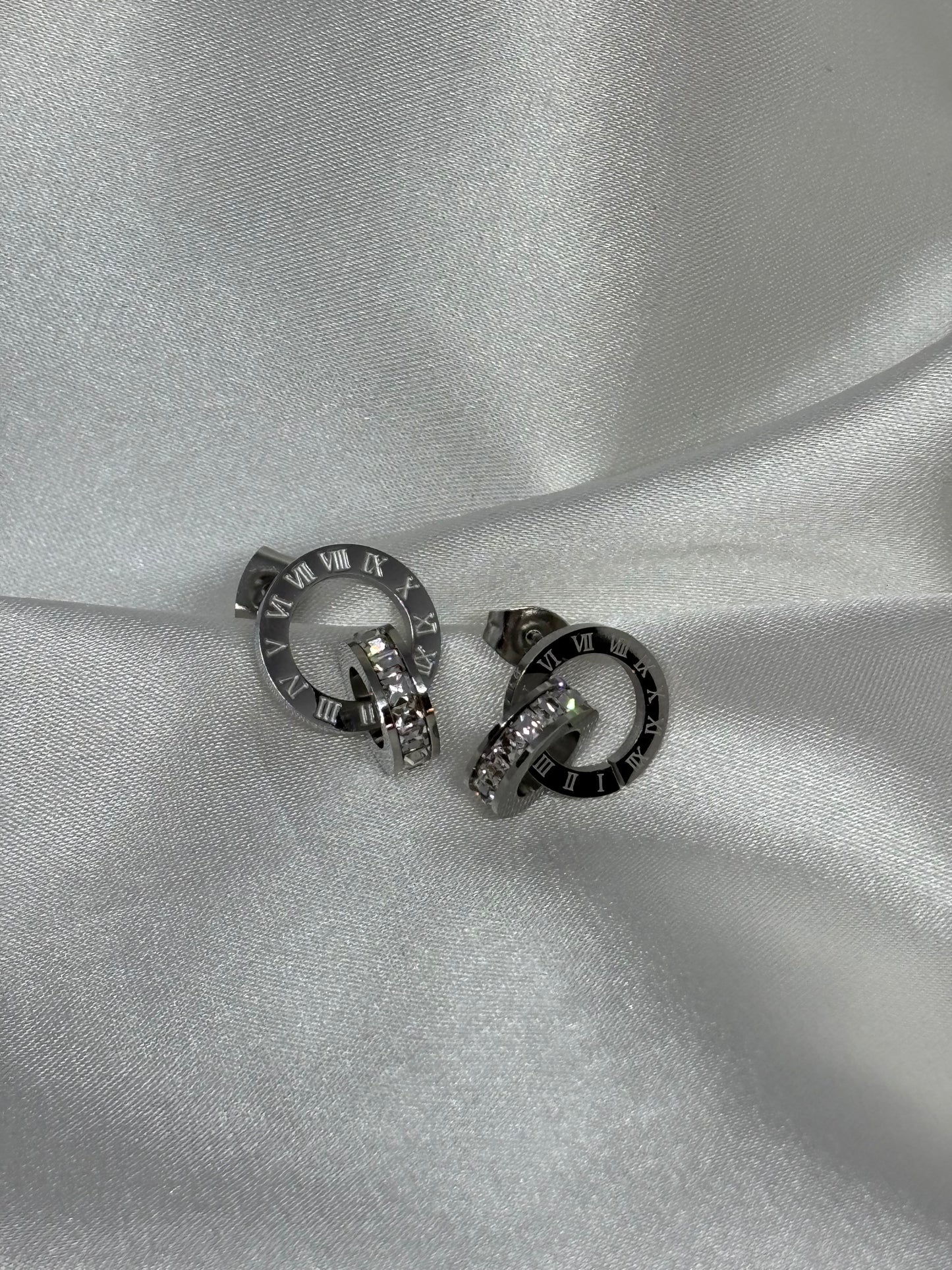 Boucles d'oreilles horloge