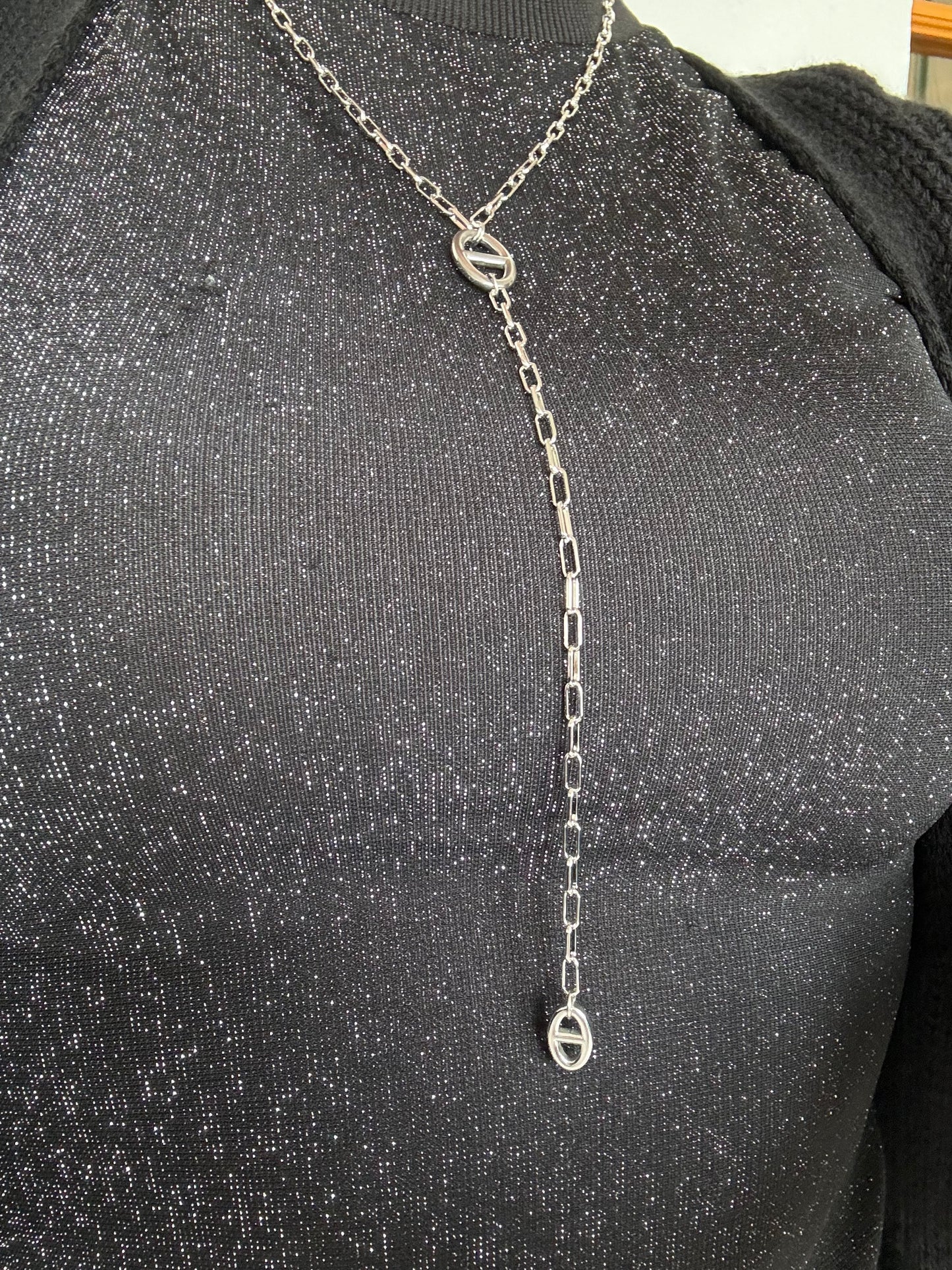 Collier en chaîne double maille