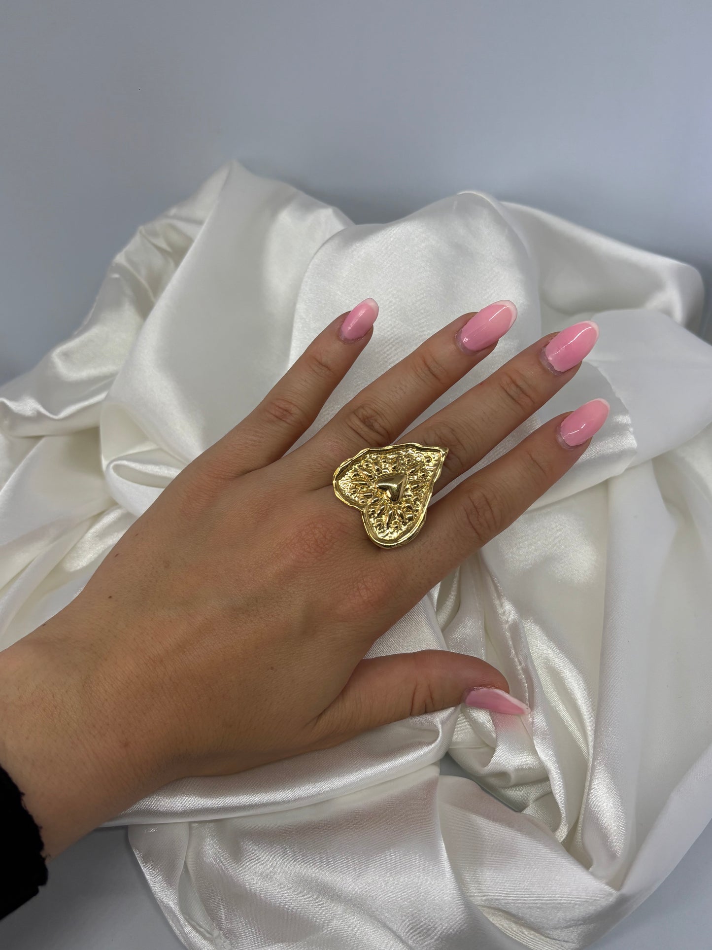 Grosse bague cœur