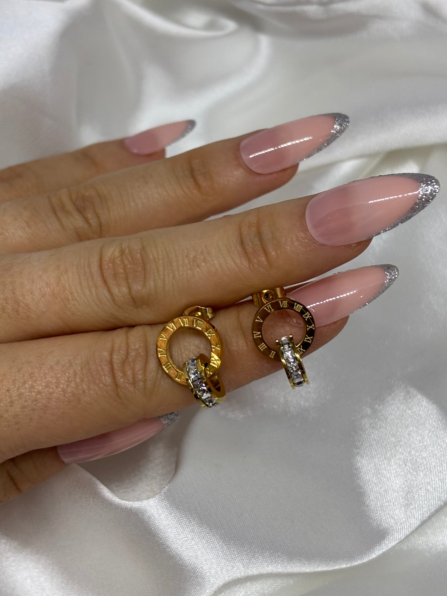 Boucles d'oreilles horloge