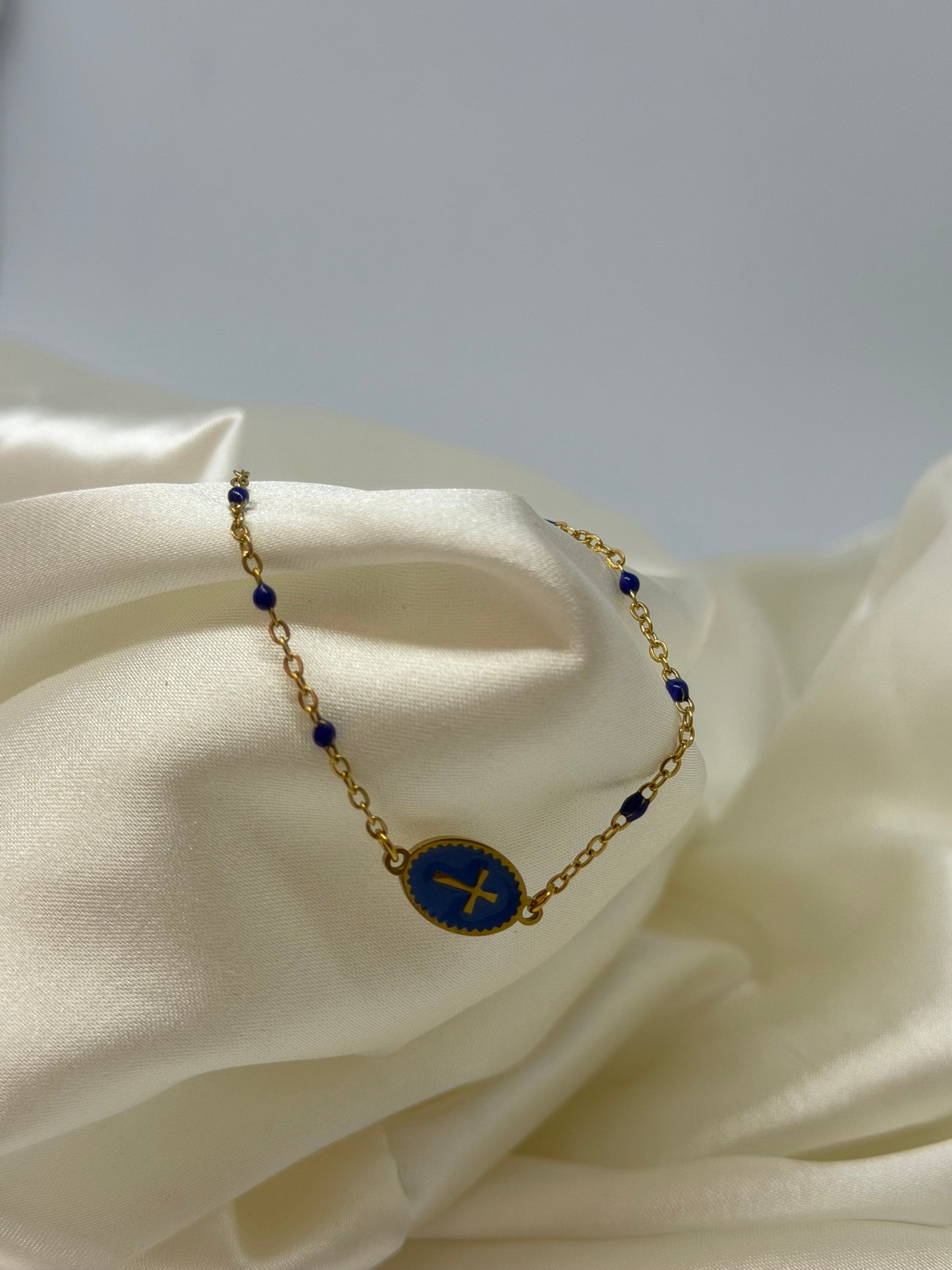 Bracelet chrétien perlé