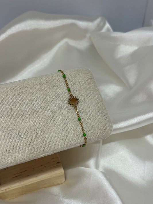 Bracelet soleil perlé