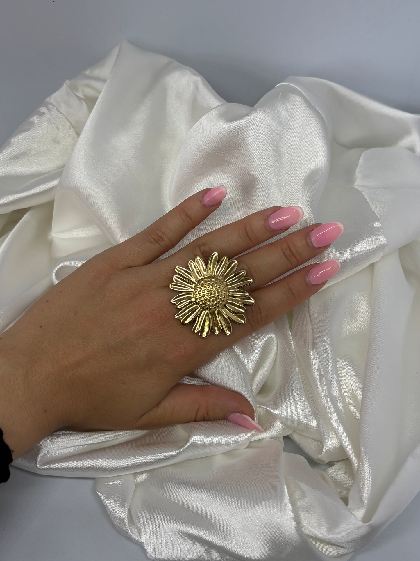 Grosse bague tournesol
