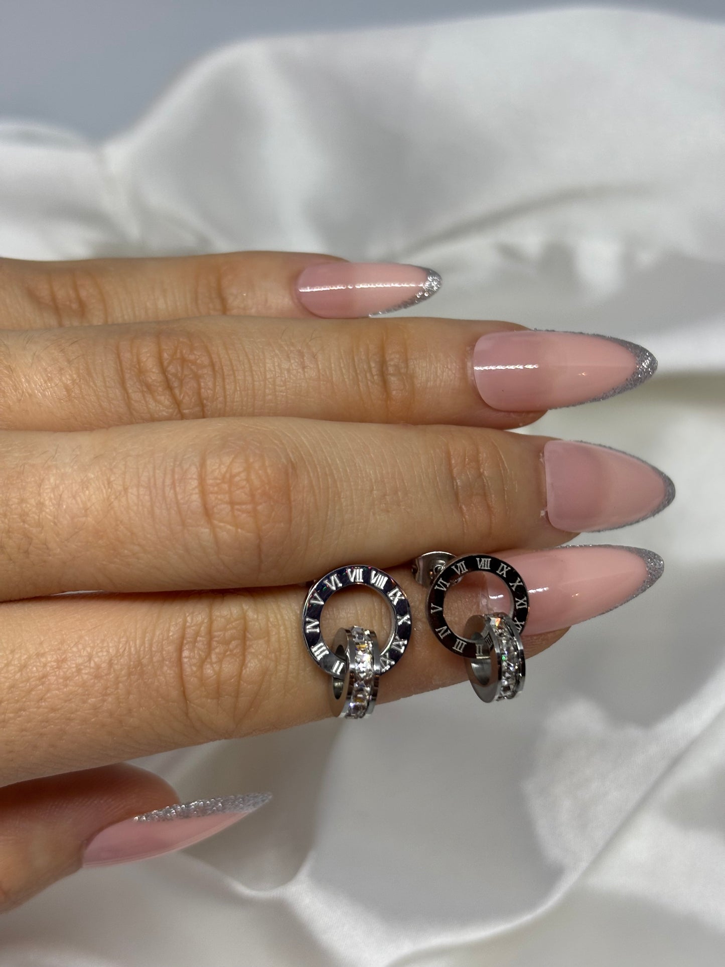 Boucles d'oreilles horloge