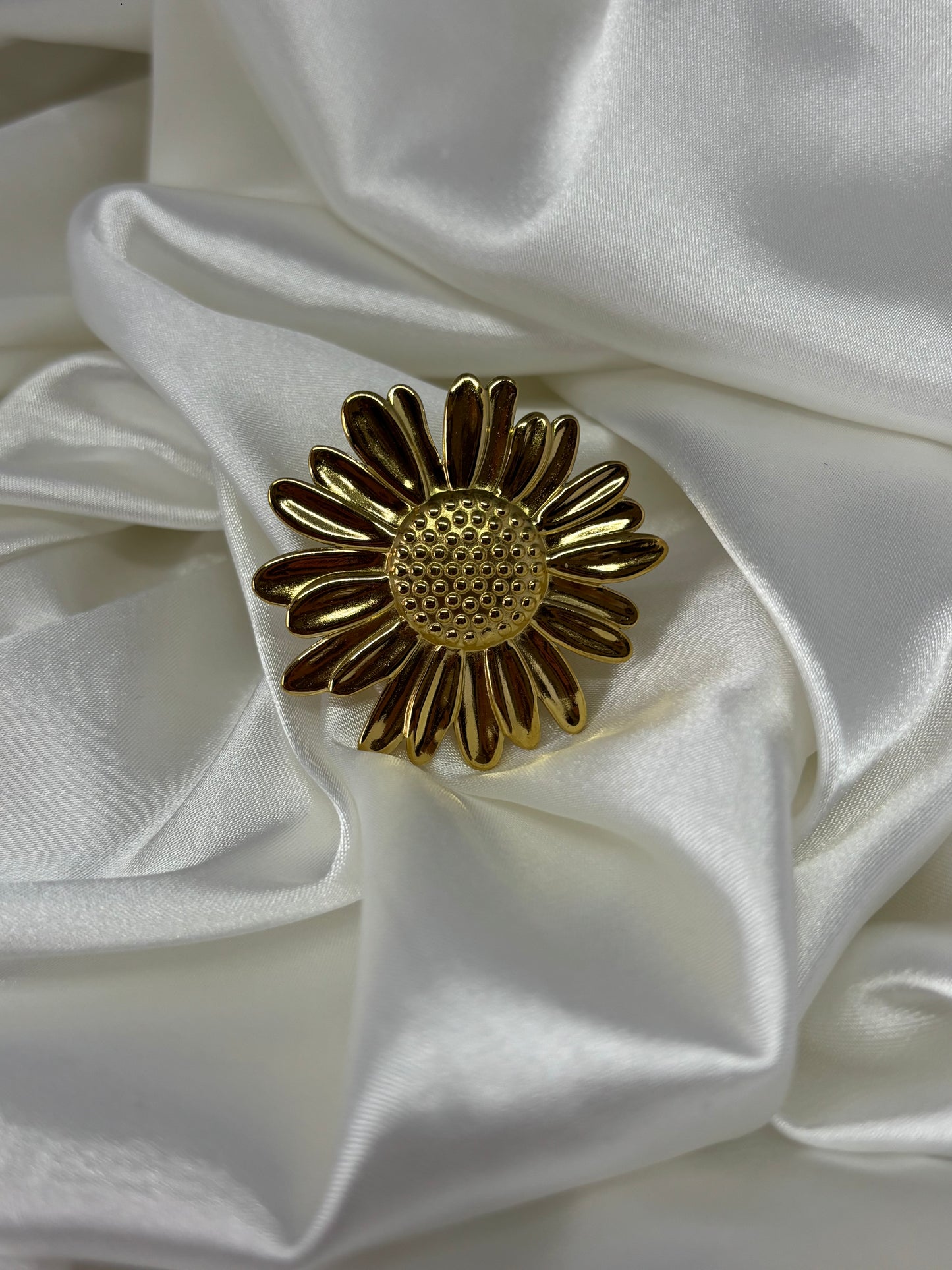 Grosse bague tournesol