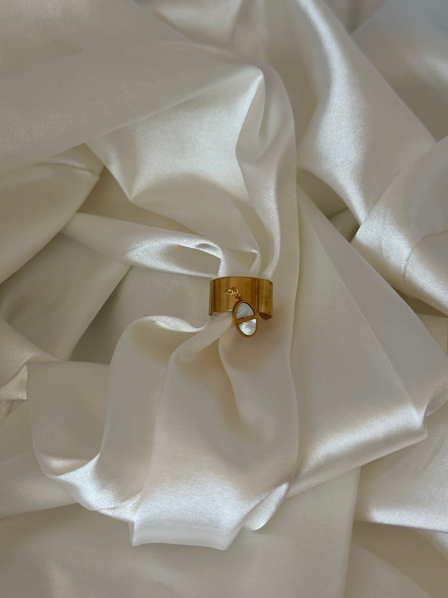 Bague breloque maille marbré