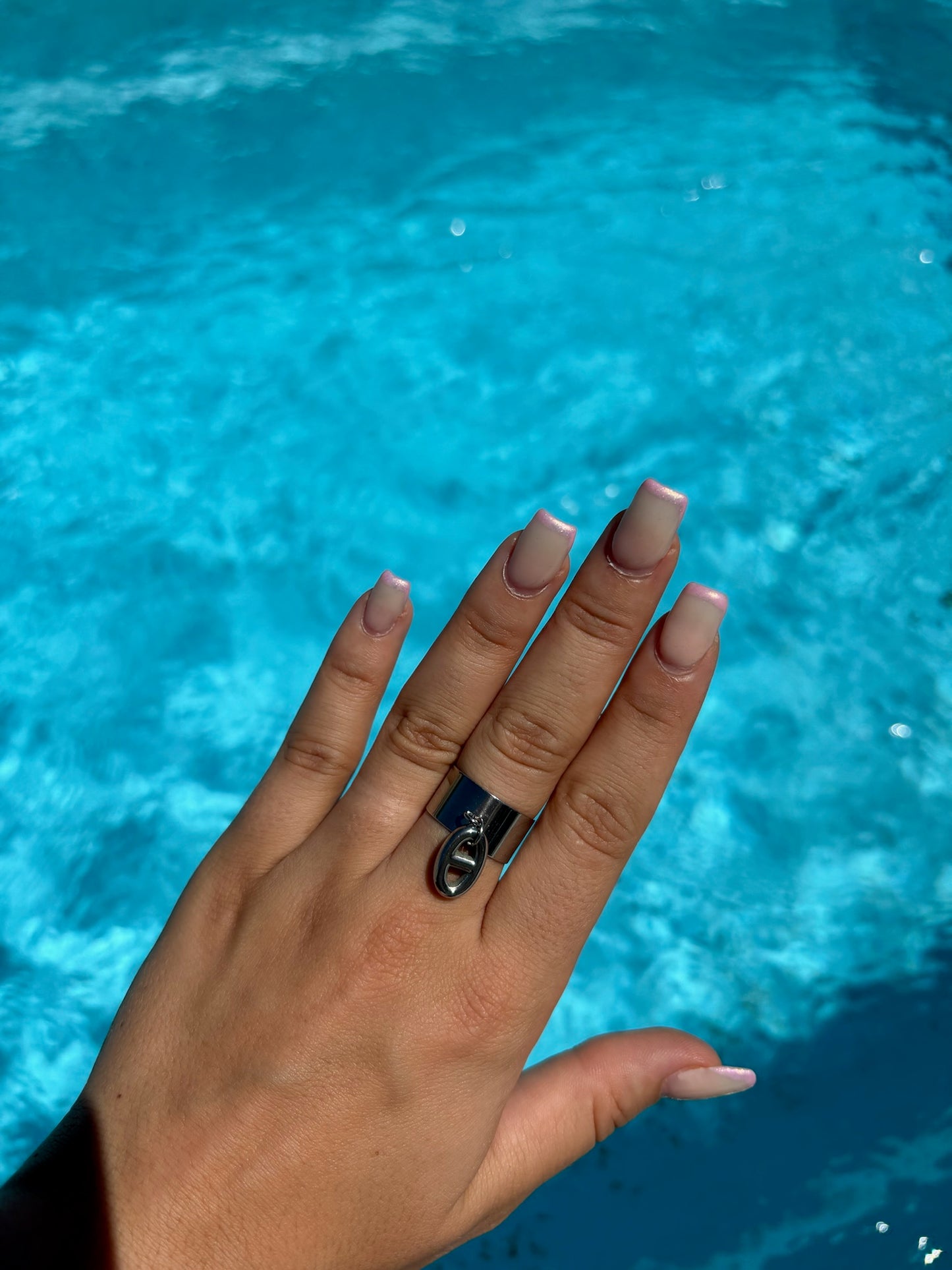 Bague breloque ajustable - Maille