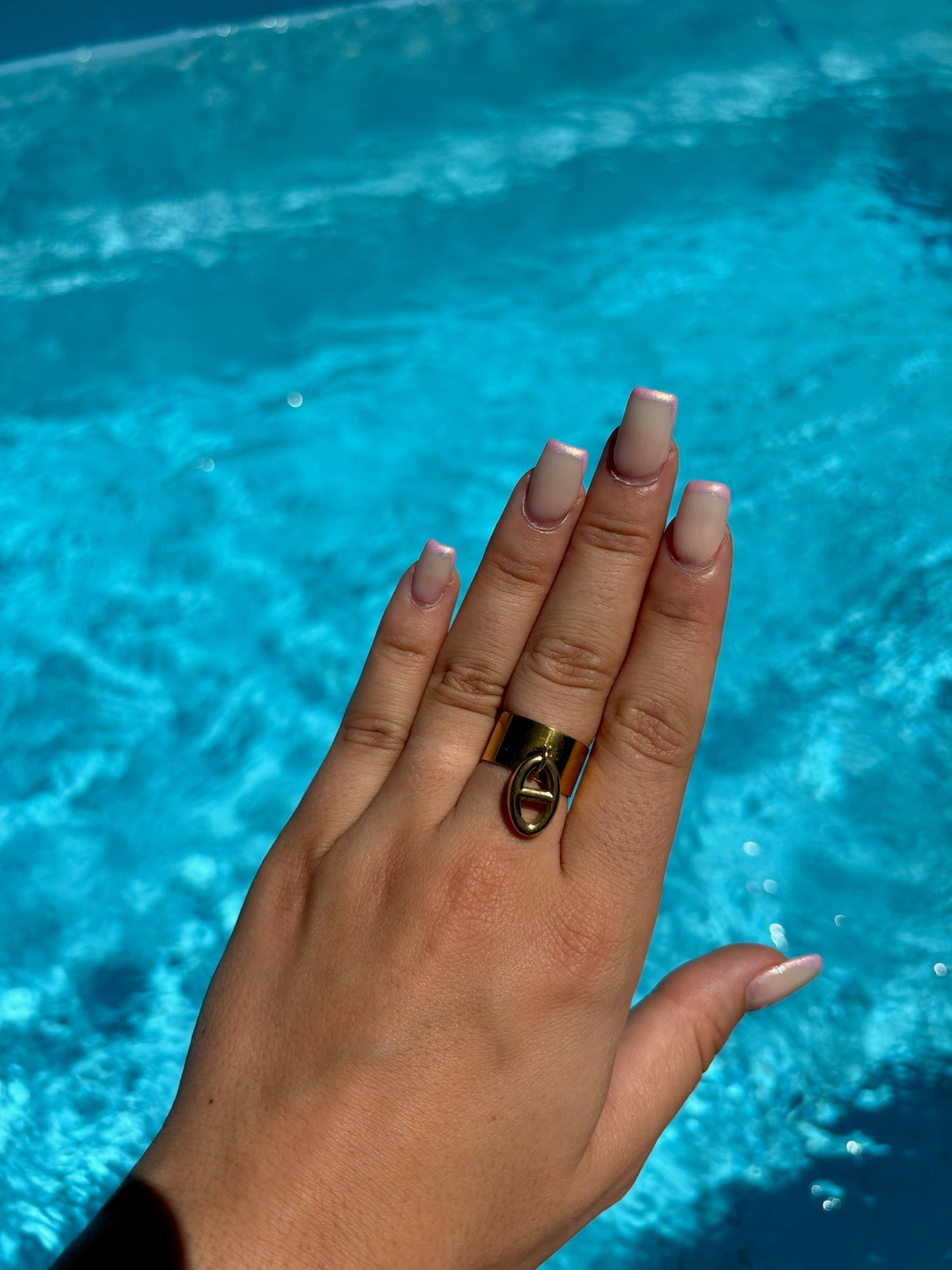 Bague breloque ajustable - Maille