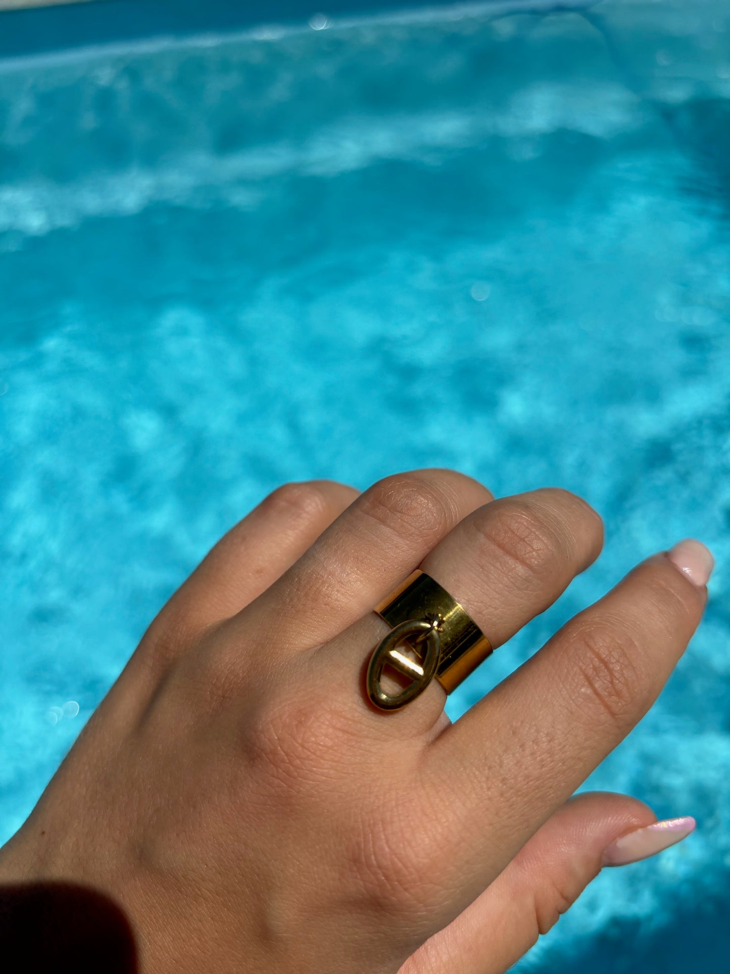 Bague breloque ajustable - Maille