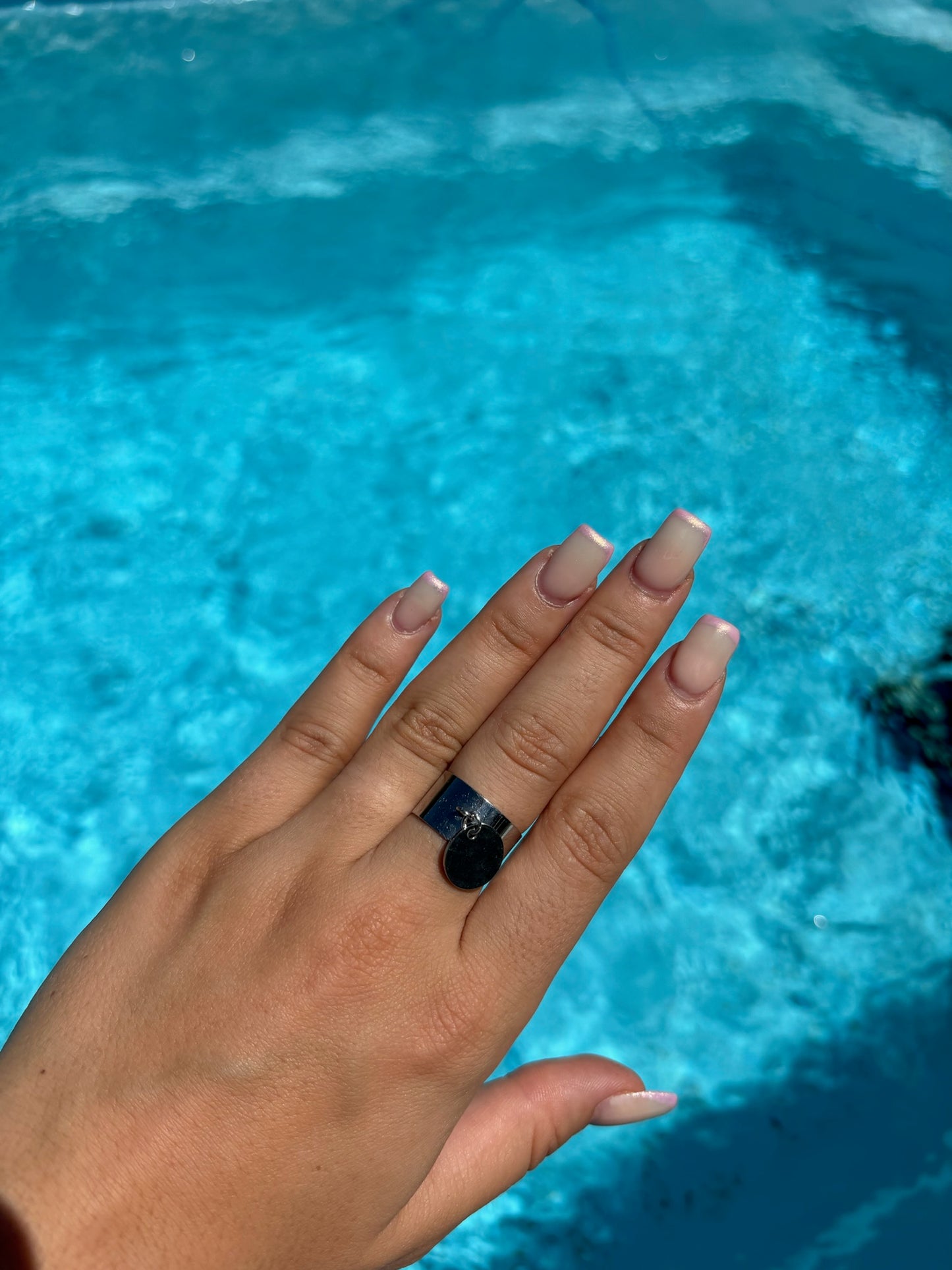 Bague breloque ajustable - Rond