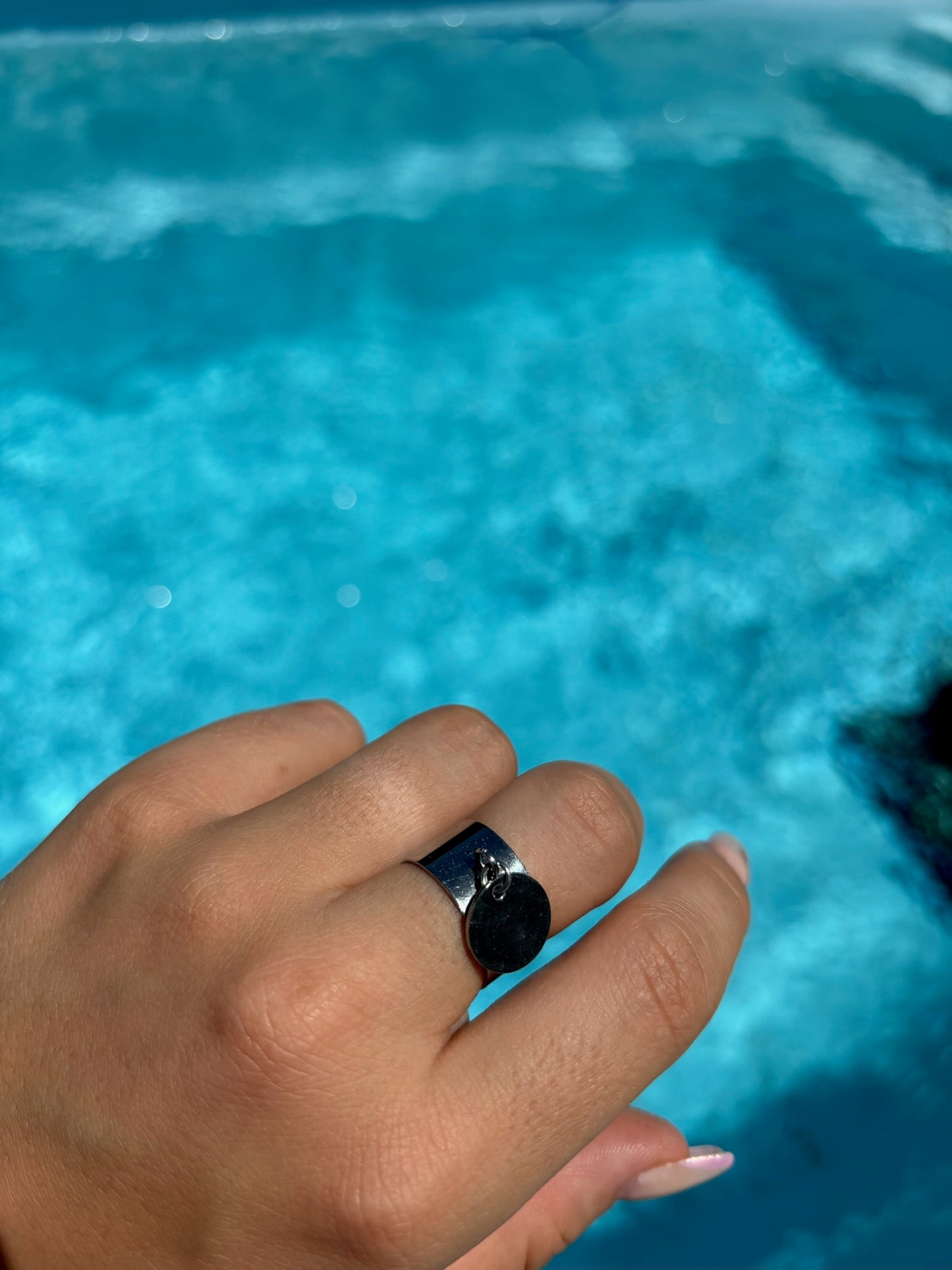 Bague breloque ajustable - Rond