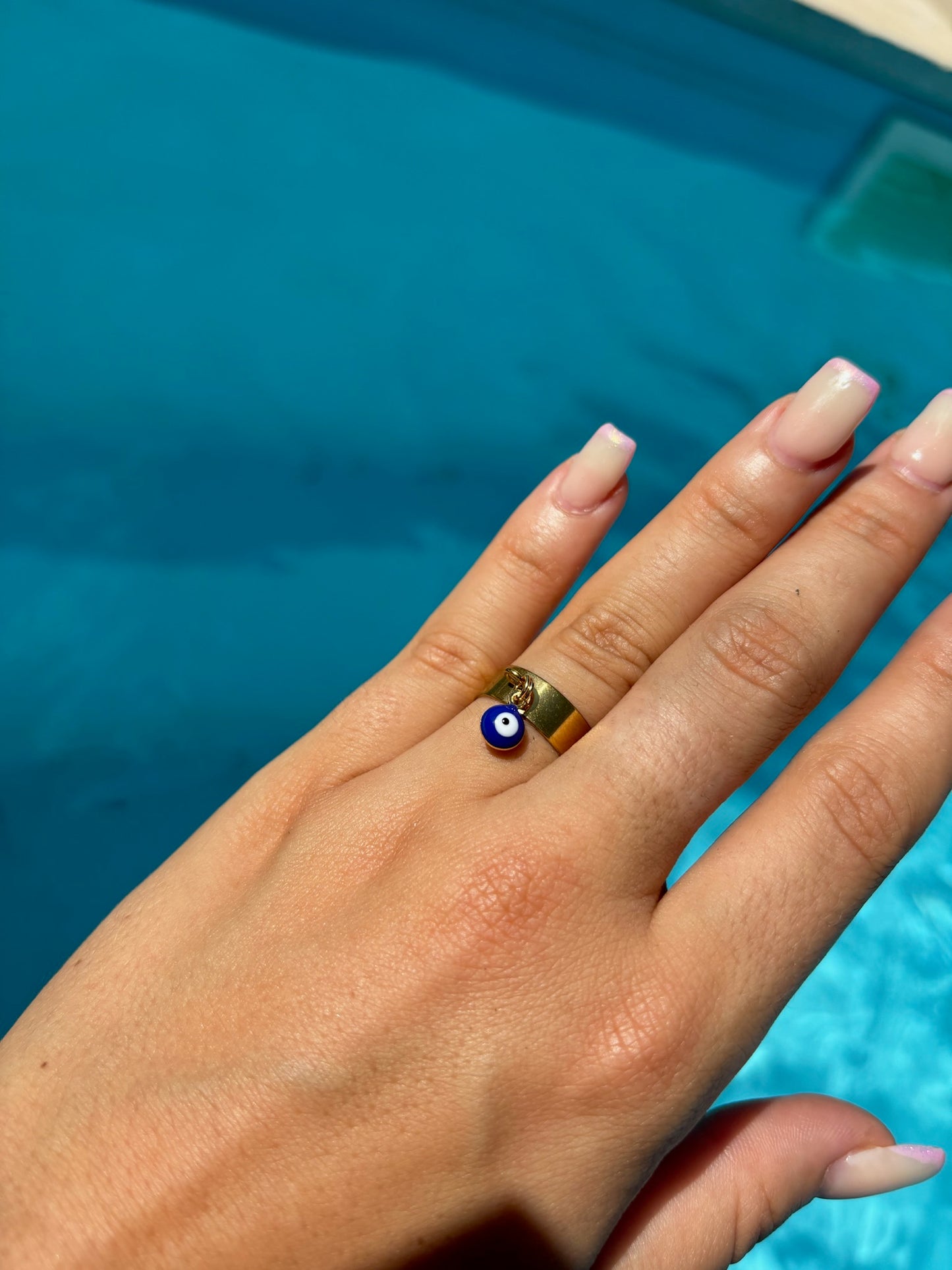 Bague breloque ajustable - Oeil