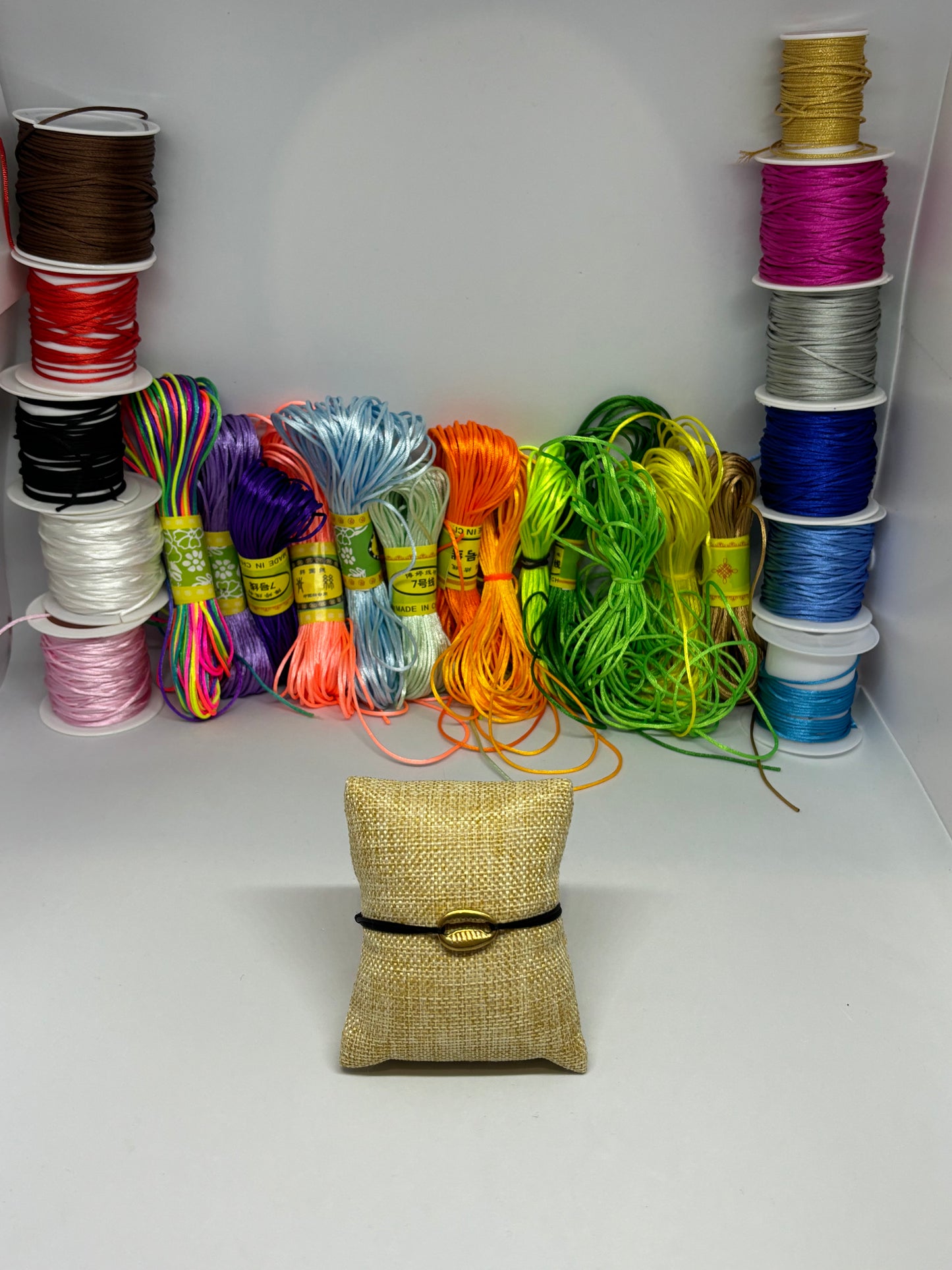 Bracelet cordon ajustable coquillage