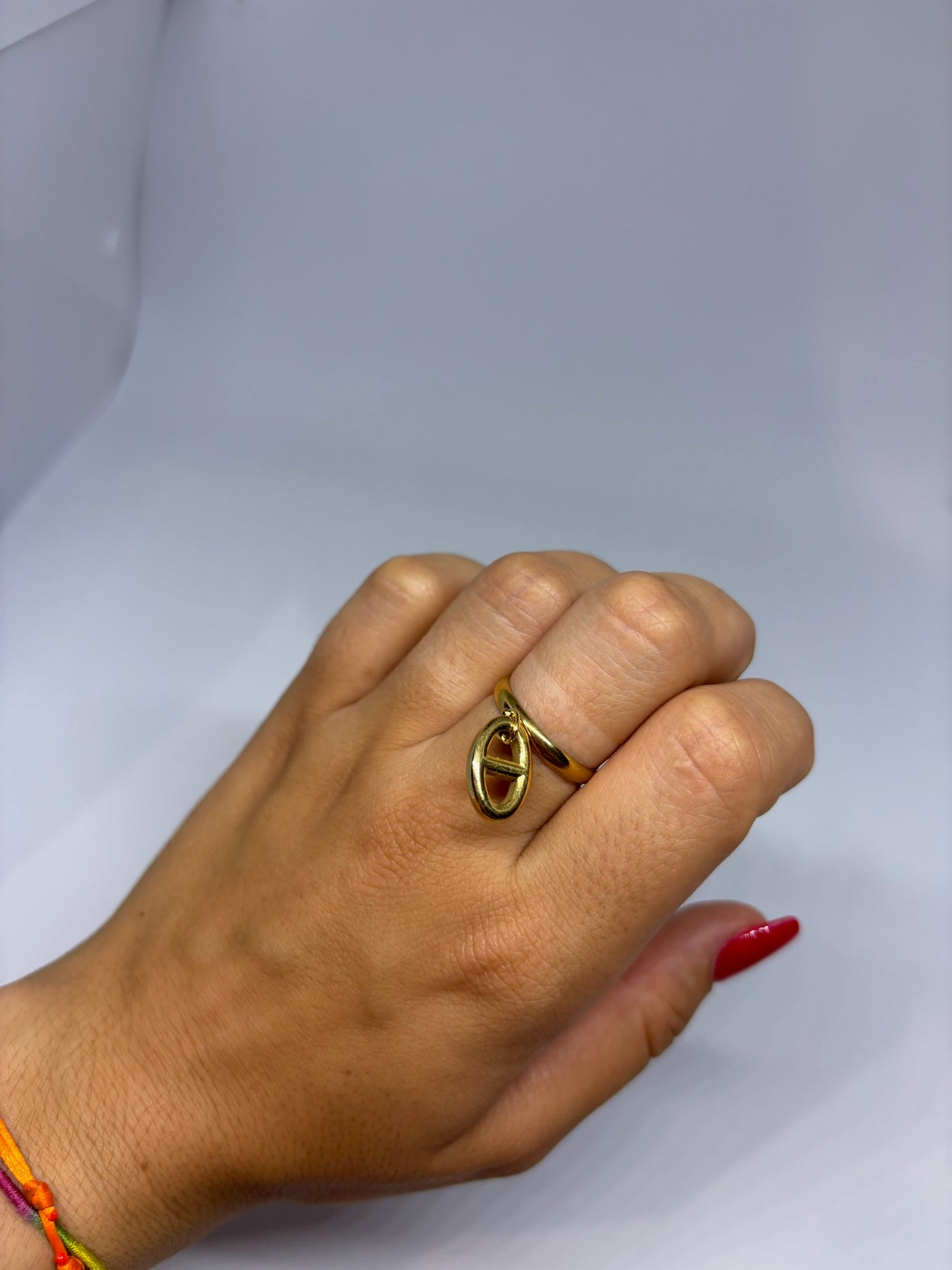 Bague breloque ajustable - Maille