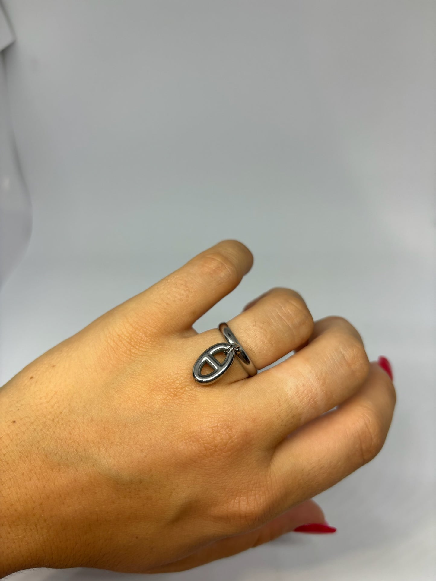 Bague breloque ajustable - Maille