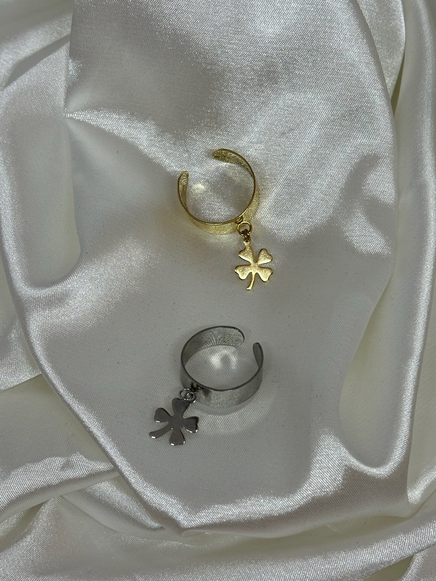 Bague breloque ajustable - Treffle