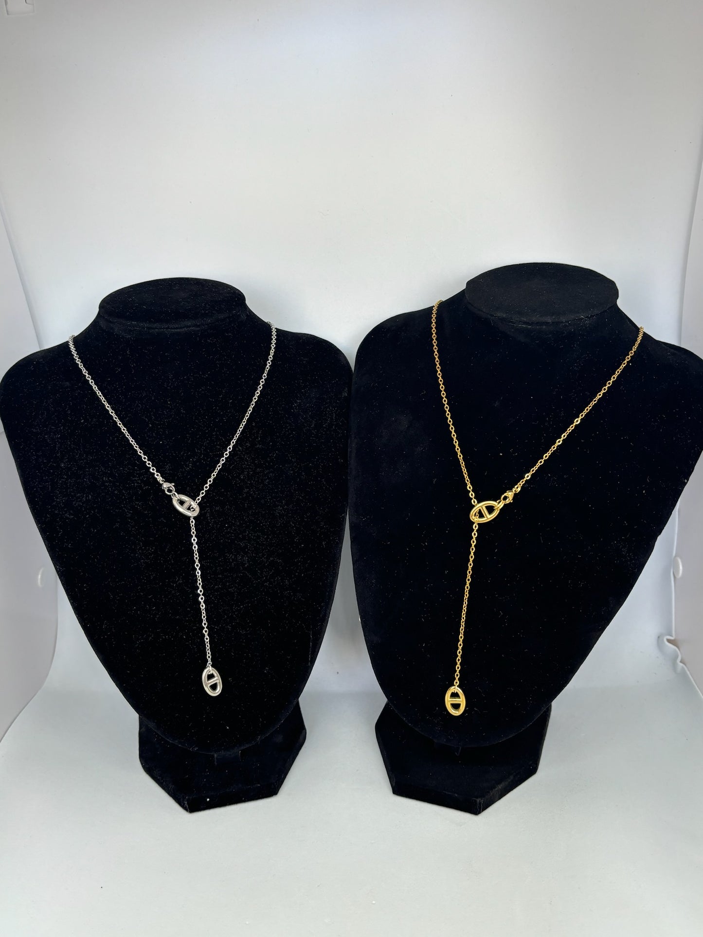 Collier chaîne double petite maille