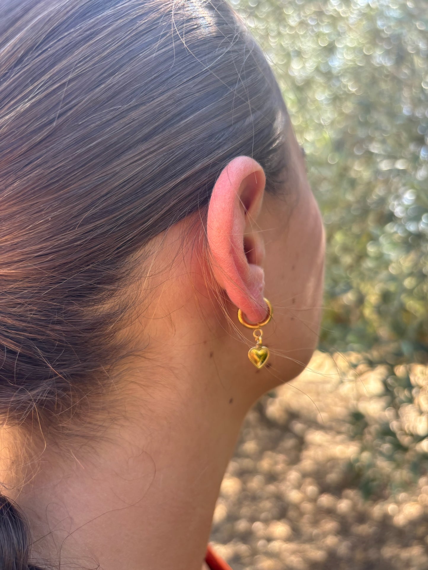 Boucles d'oreilles breloque coeur