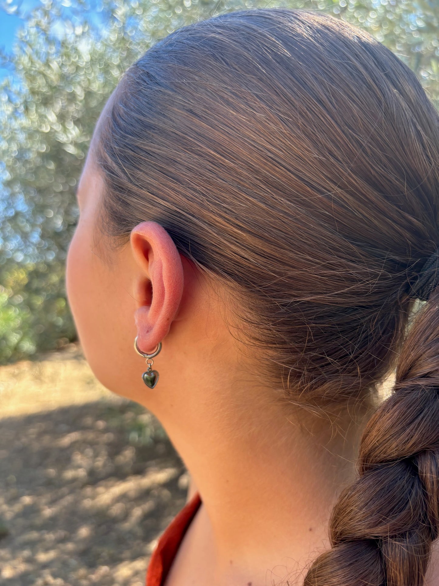 Boucles d'oreilles breloque coeur