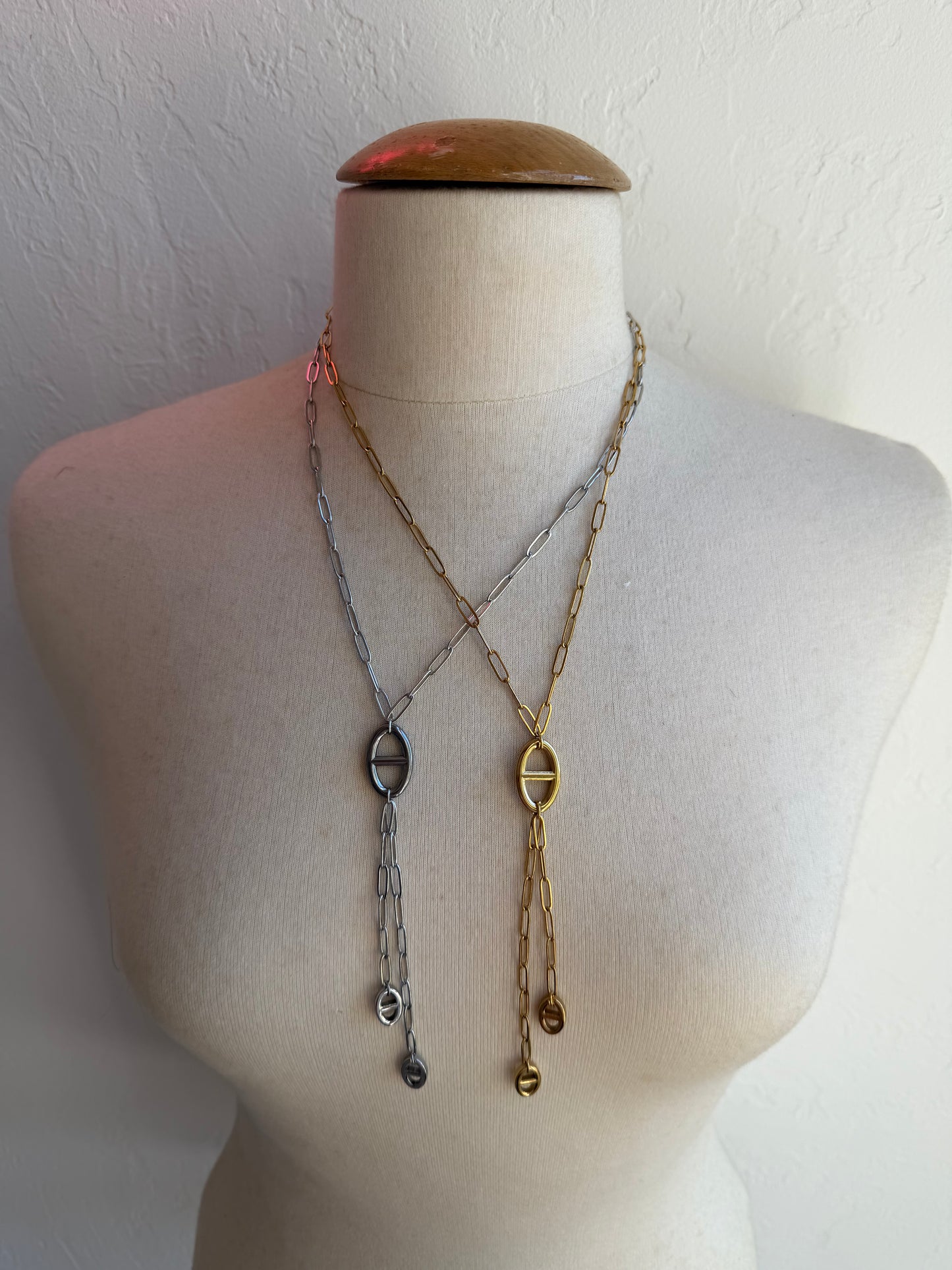Sautoir mailles pendantes