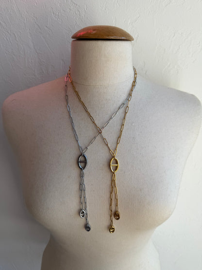 Sautoir mailles pendantes