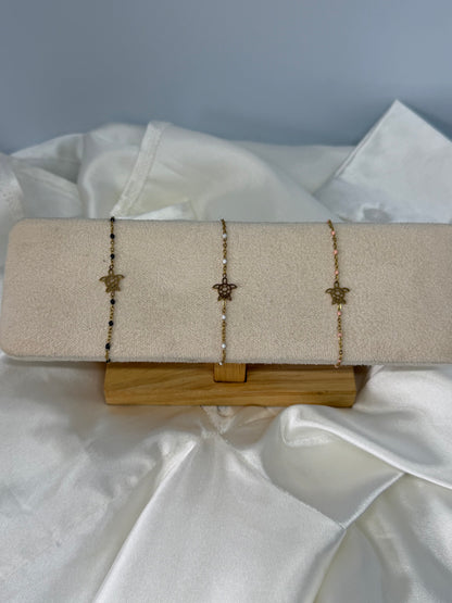 Bracelet tortue perlé