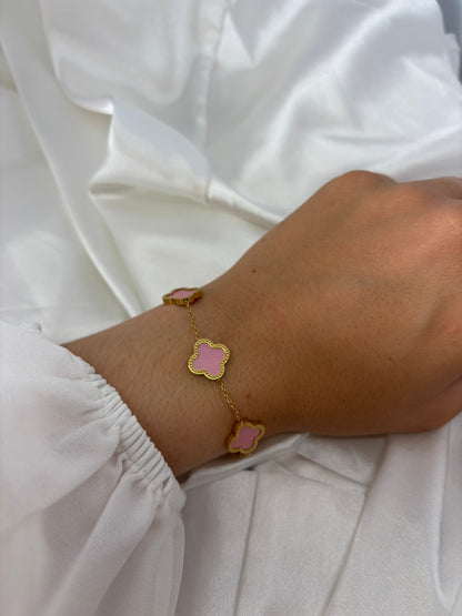 Bracelet fleur rose