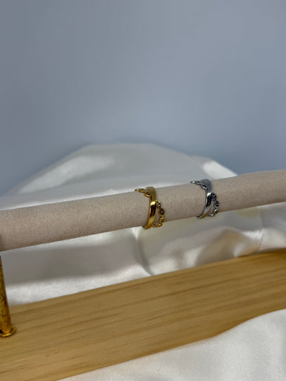 Bague maille croisé