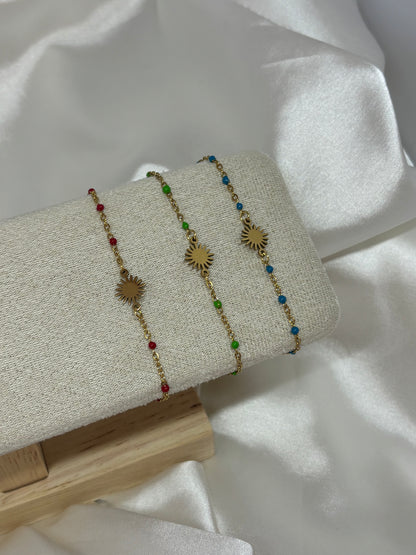 Bracelet soleil perlé