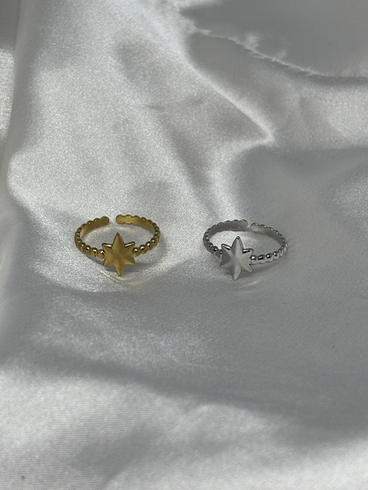 Bague étoile scintillante