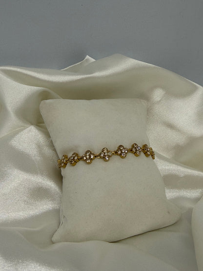 Bracelet fleur diamant