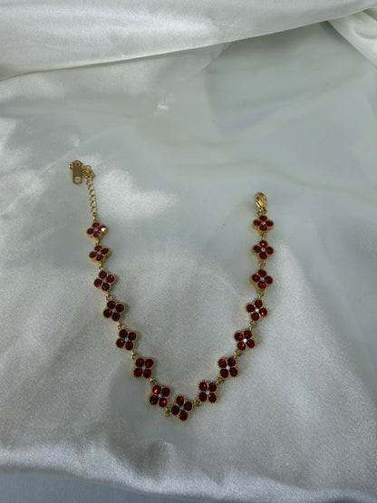 Bracelet fleur diamant