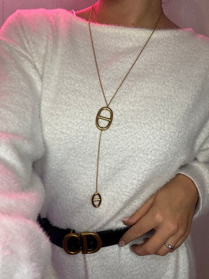 Sautoir chaîne fine maille XL