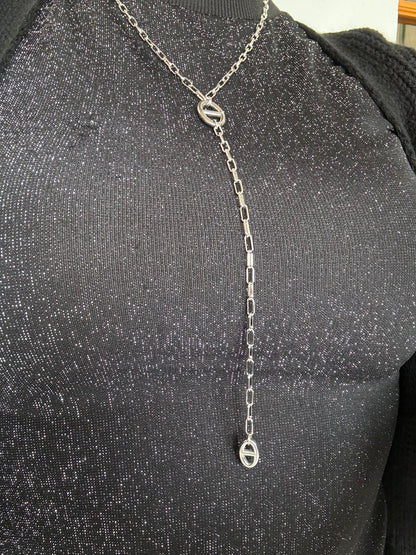 Collier en chaîne double maille