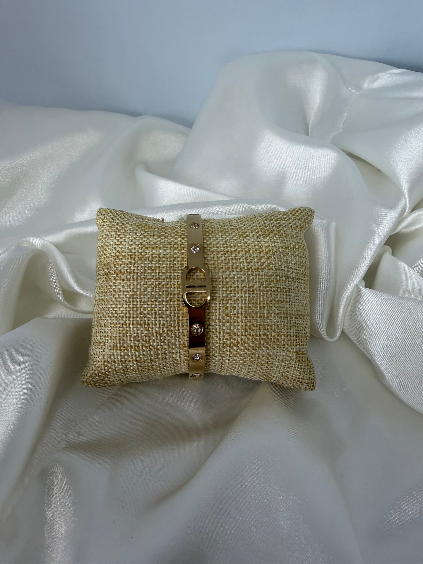 jonc maille gros diamant