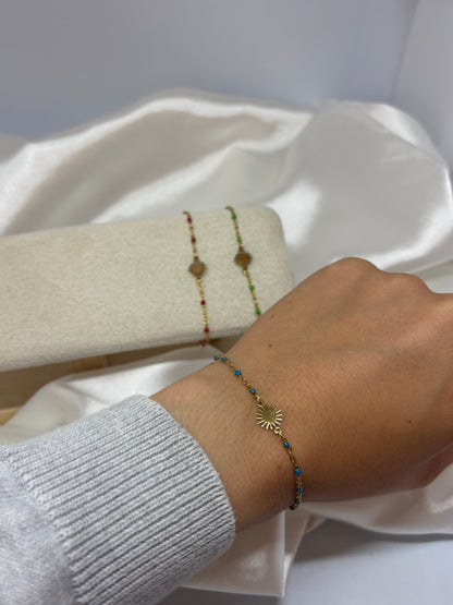 Bracelet soleil perlé