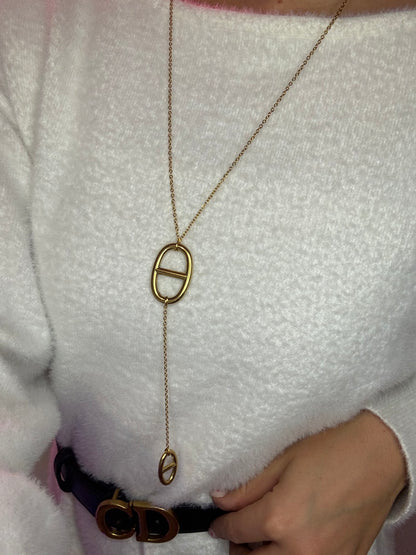 Sautoir chaîne fine maille XL