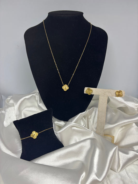 Ensemble fleur doré