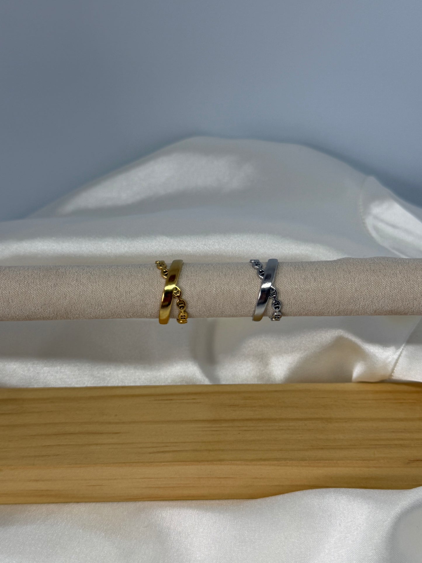 Bague maille croisé