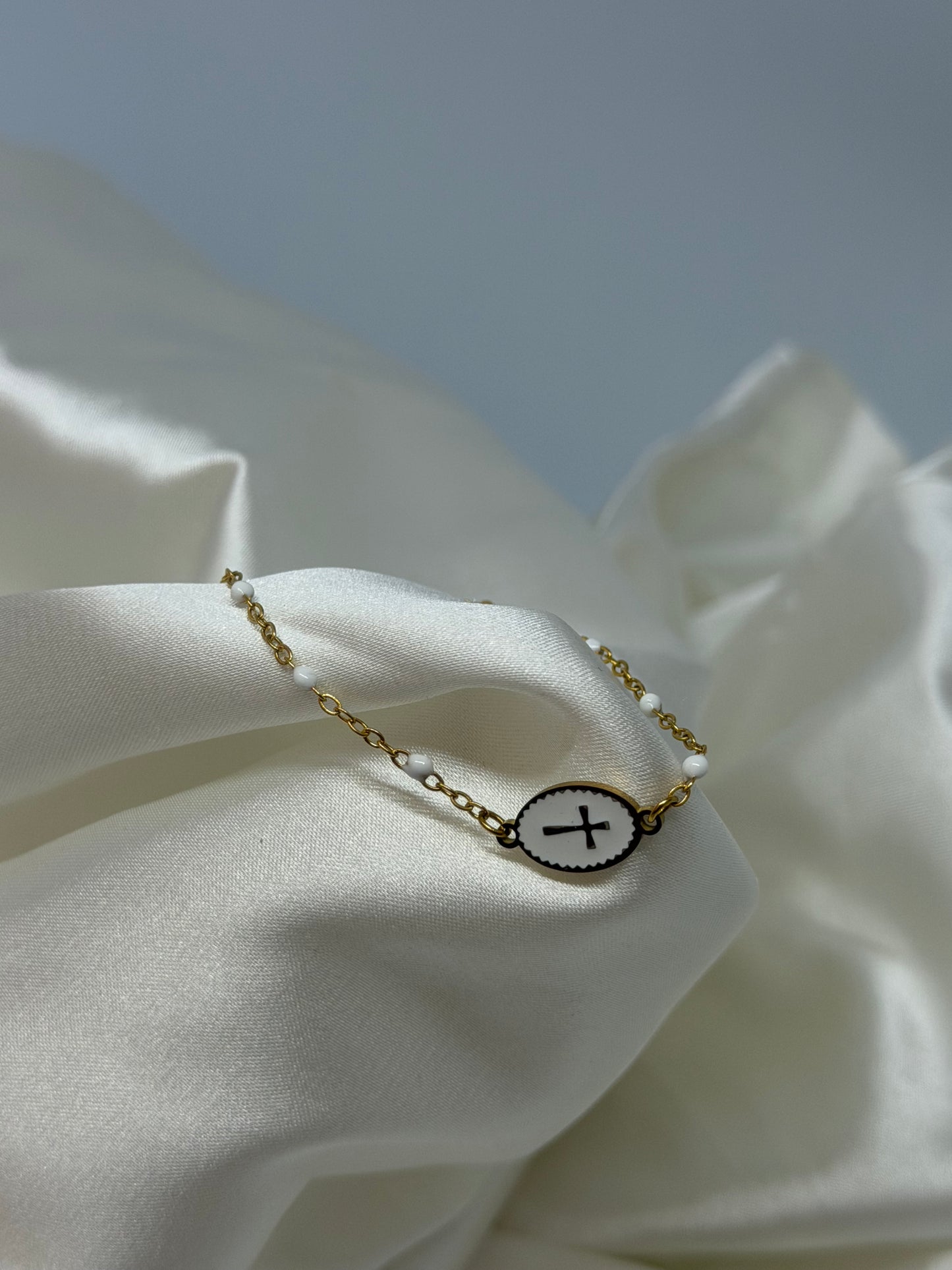 Bracelet chrétien perlé
