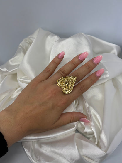 Grosse bague cœur