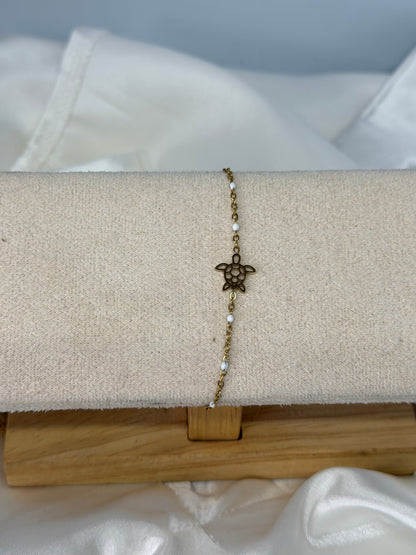 Bracelet tortue perlé