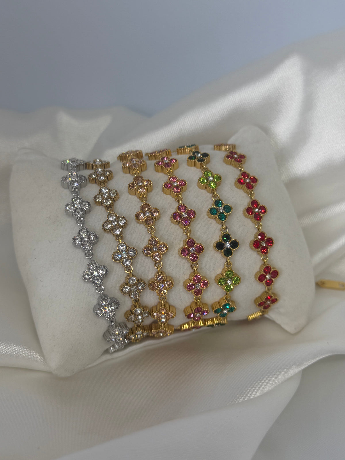 Bracelet fleur diamant