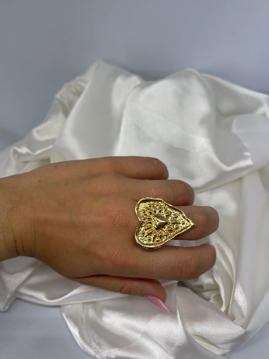 Grosse bague cœur
