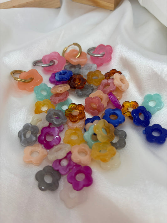 Pampille fleur pour boucles d'oreilles interchangeables