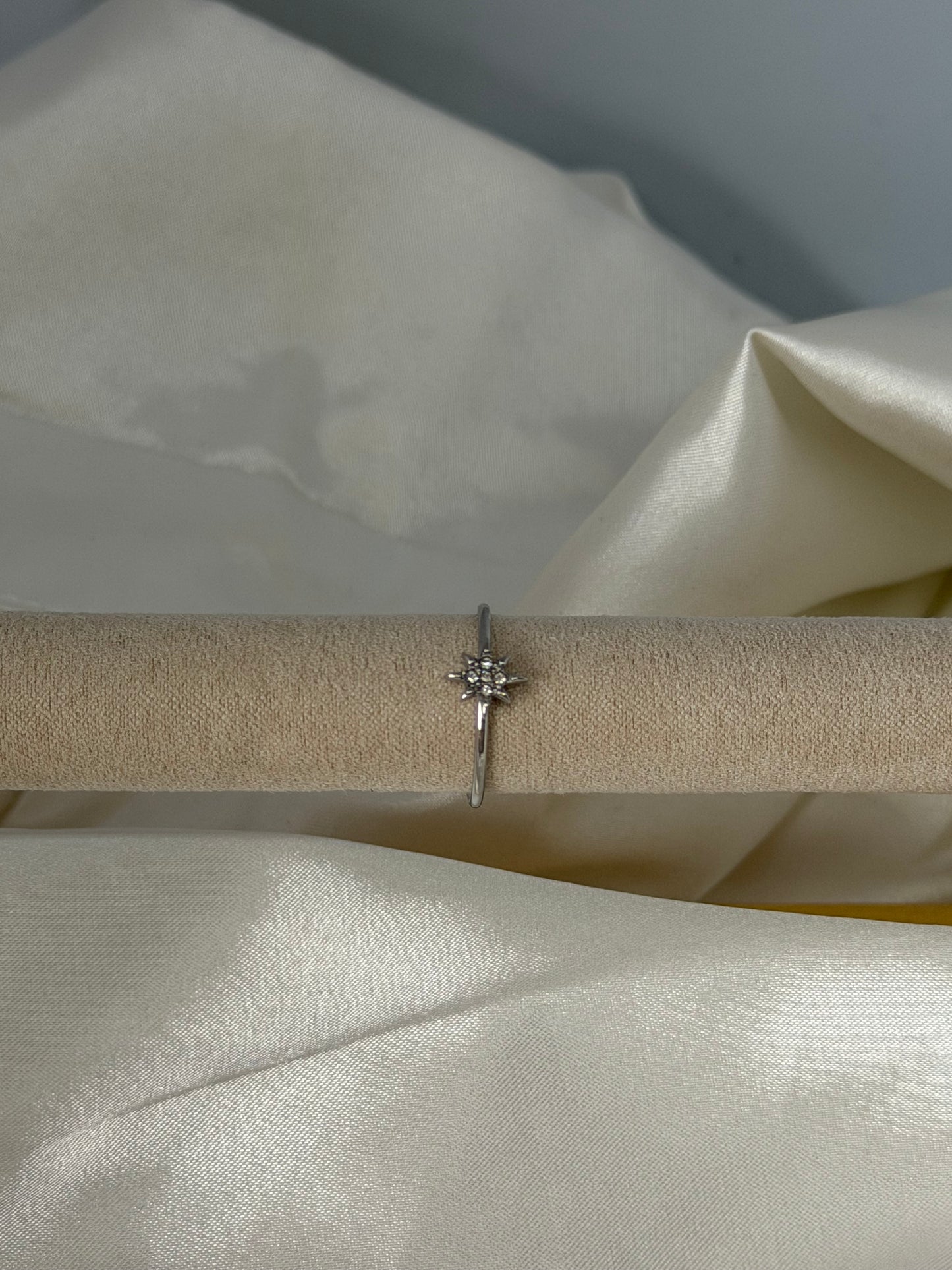 Bague étoile fine scintillante