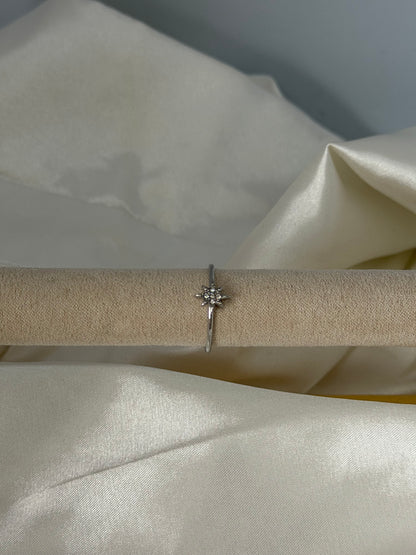 Bague étoile fine scintillante
