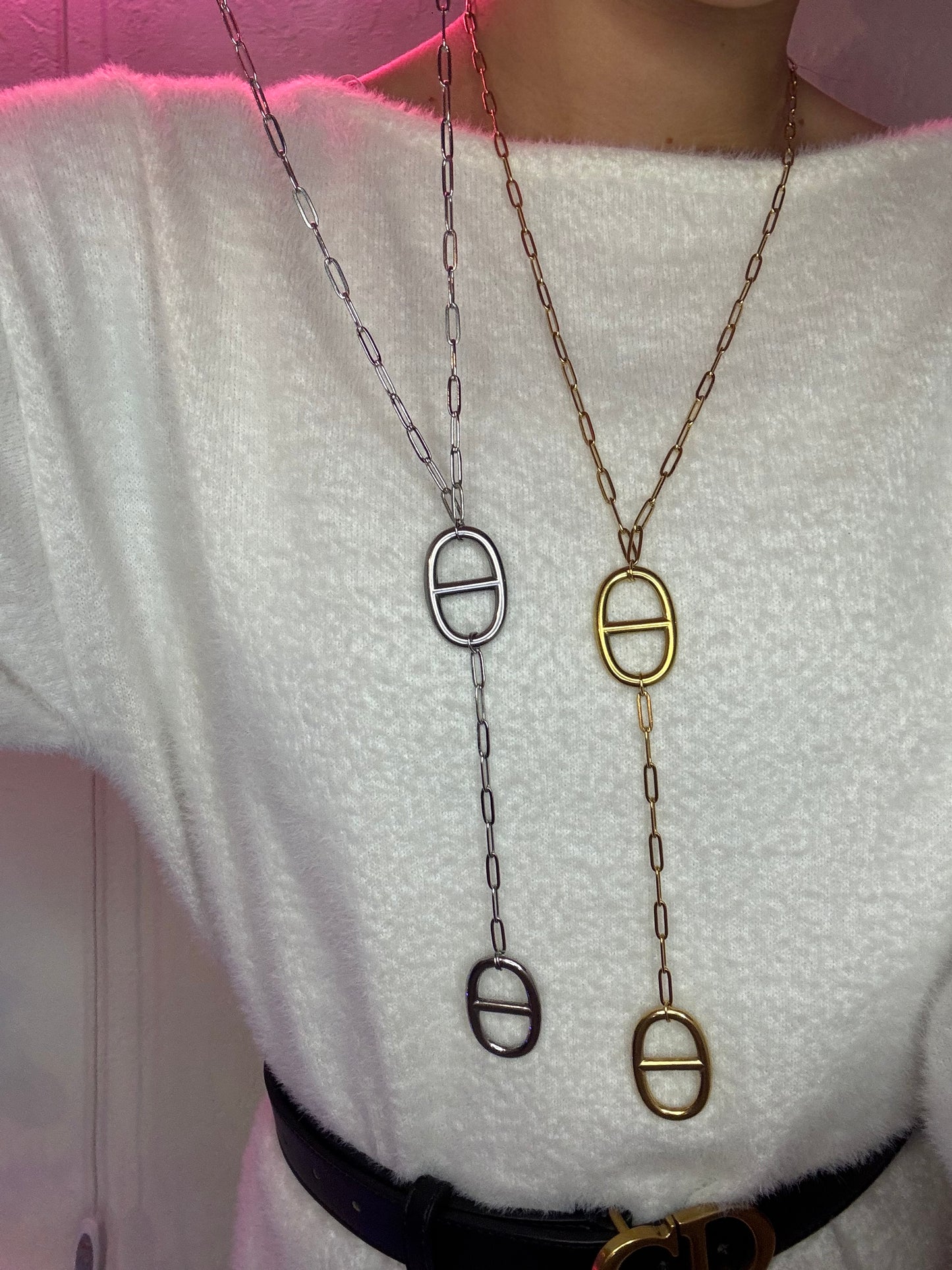 Sautoir grosse chaîne maille XL